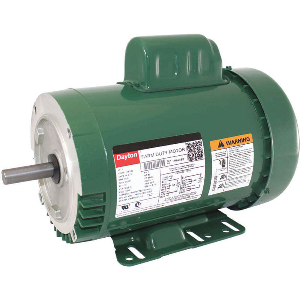 DAYTON 1TMW9 Farm Duty Motor Capacitor Start Tefc 1hp 1725rpm | AB3JBM