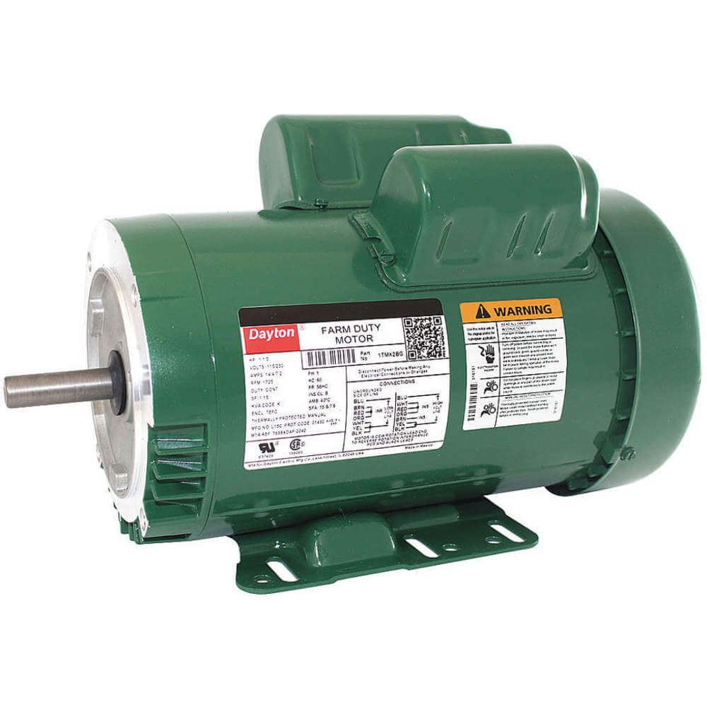 DAYTON 1TMX2 Farm Duty Motor Capacitor Start Tefc 1-1/2hp 1725rpm | AB3JBN