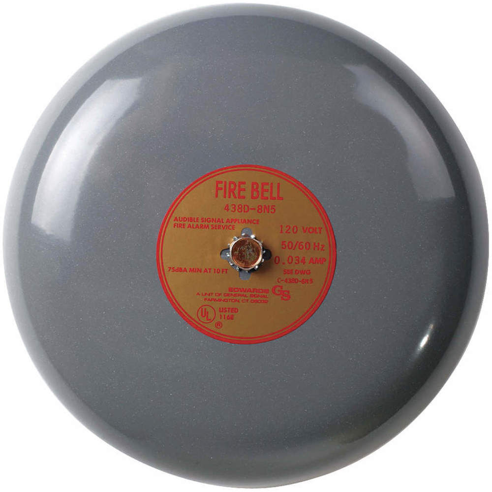 Cloche d'alarme incendie, taille 10 pouces, indice 0.085A
