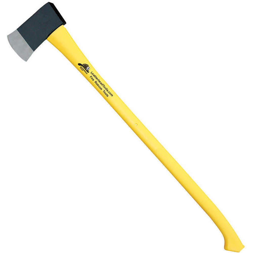 LEATHERHEAD TOOLS FAY-6 Axe, 6 Lbs., Flat Head, 36 Inch Length, Textured Grip, Yellow Fiberglass Handle | CJ7DQU