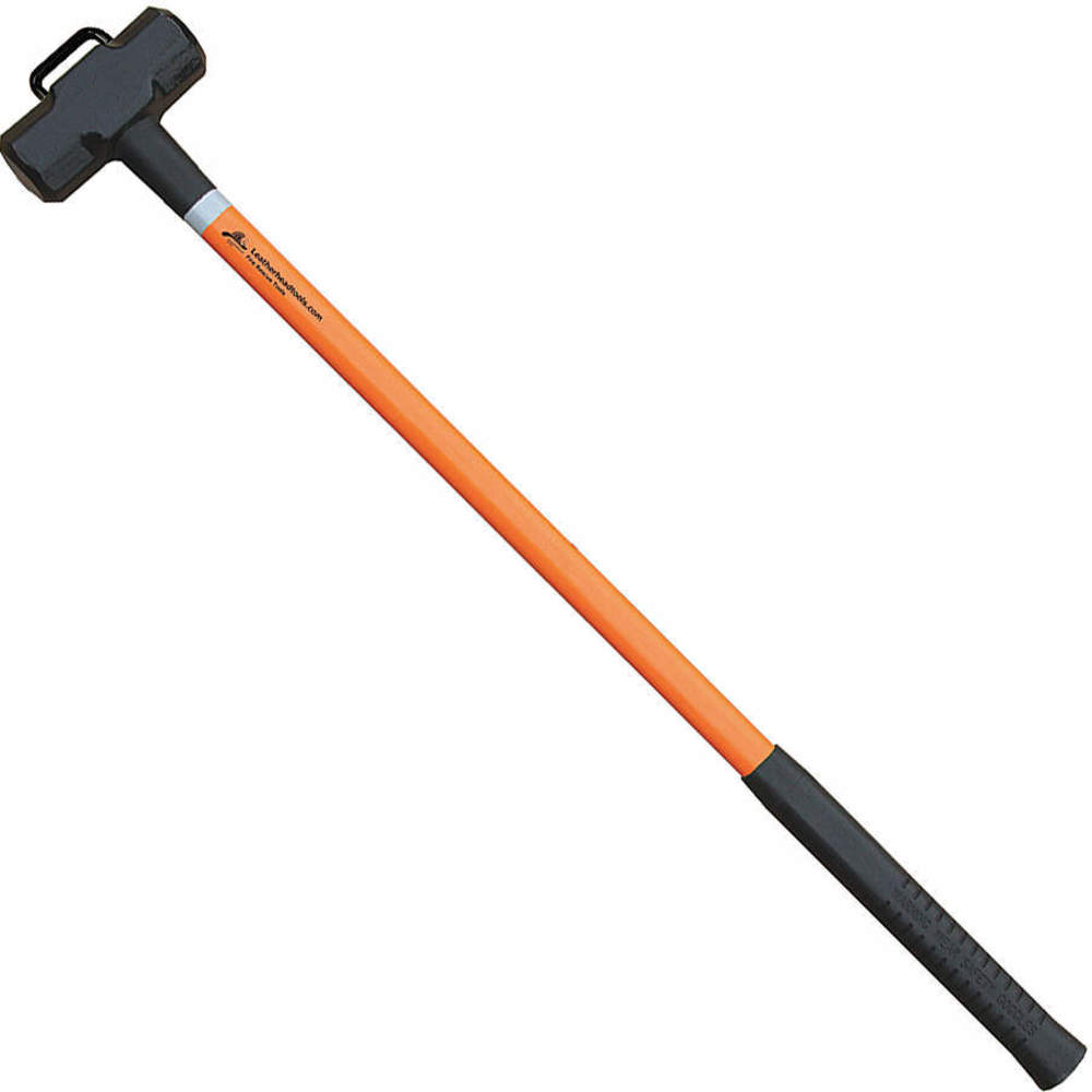 LEATHERHEAD TOOLS SLO-8-36HM Sledge Hammer, 8 Lbs., 36 Inch Length, Black Grip, Fiberglass Handle, Orange | AG2AQF 31AZ71