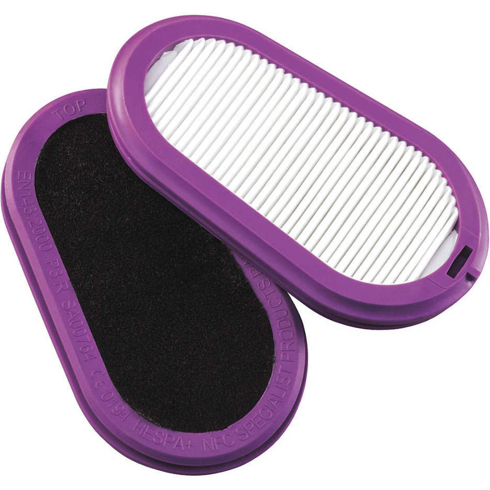 Filter, Nuisance Organic Vapor/P100, Magenta Color, Miler ML00895, Push to Connect, 1 PR