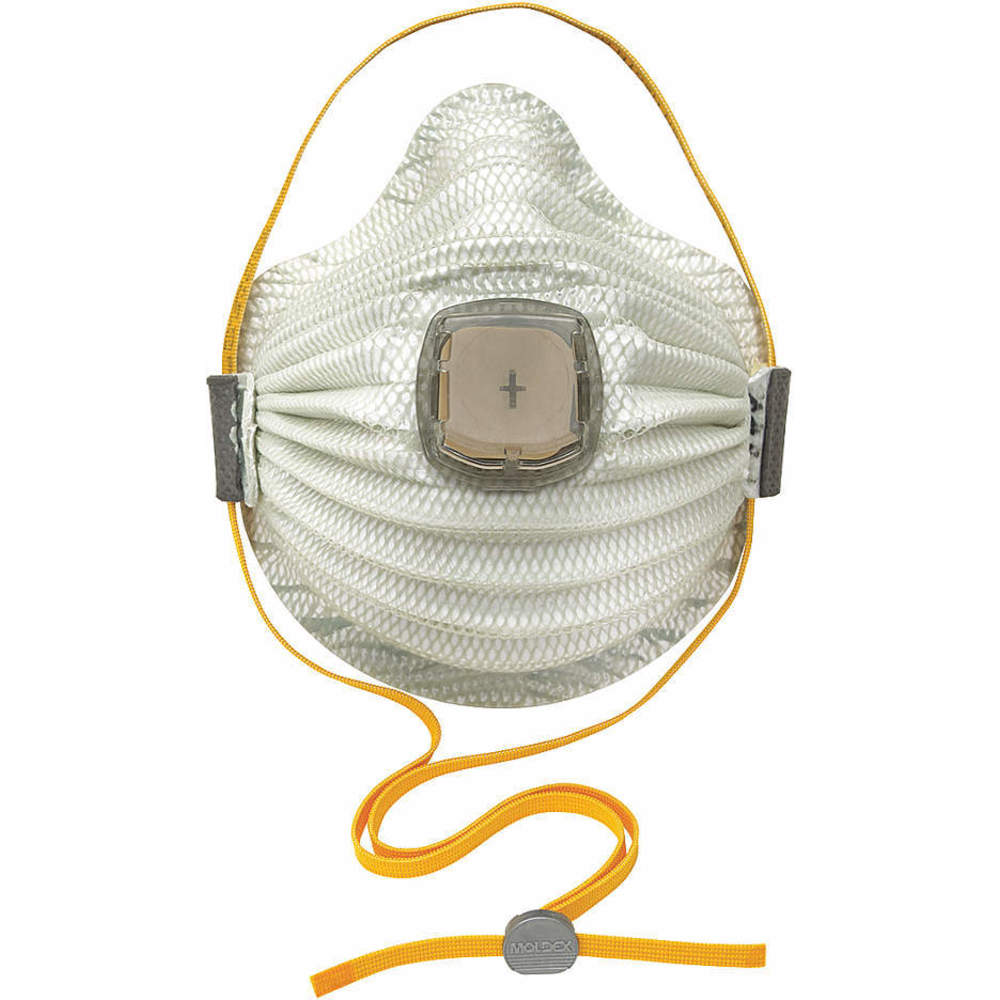 MOLDEX 4700N100 Disposable Respirator, Dual, Adj, Molded Nose Bridge, Comfort, White, M Mask Size, 5 PK | CT3TMR 35ZC17