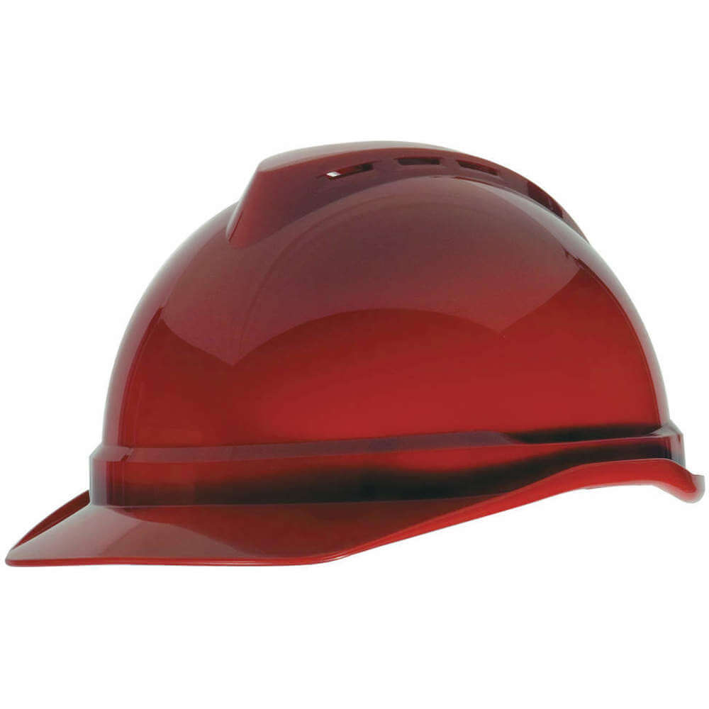 MSA 10034022 Hard Hat Frontbrem Slisset 4 Point Ratchet Rød | AA2DTK 10E659