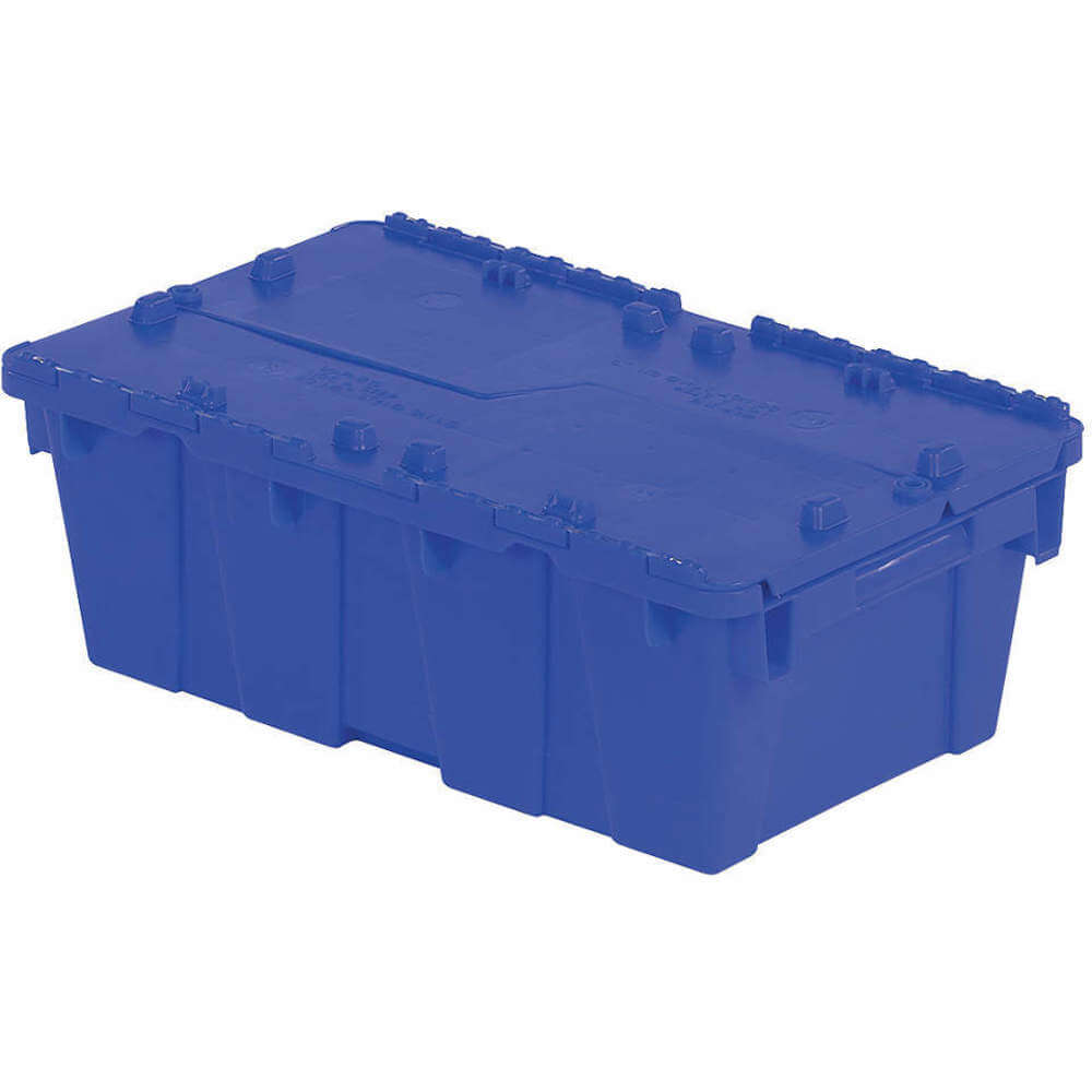ORBIS FP075 Blue Attached Lokk Container 19-3/4 x 11-3/4 x 7-1/4 Blue | AA2CYP 10E127