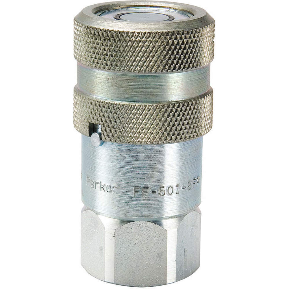 PARKER FF-251-4FP Non-Spill Quick Coupling, 1/4 Inch Thread Size, Steel | BX2QJR