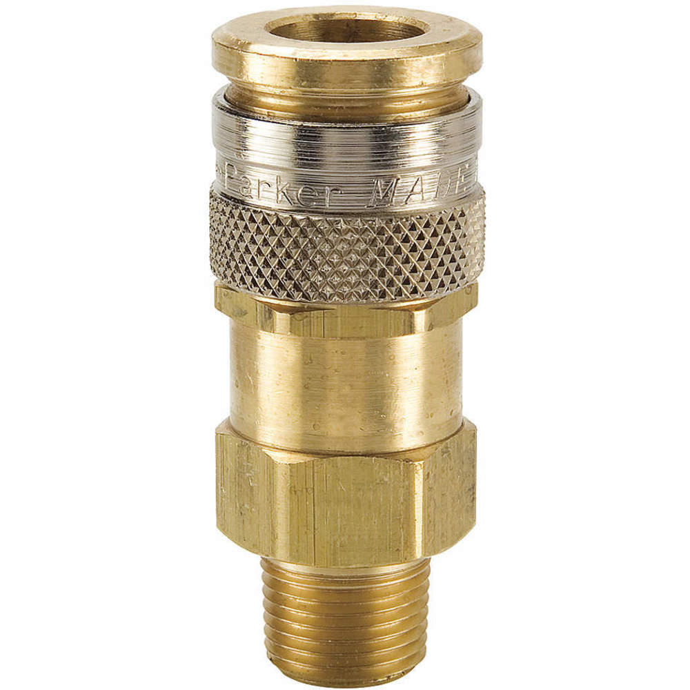 PARKER RF-371-6MP Quick Coupling, 3/8 Inch NPTF, Brass | BX4MFD