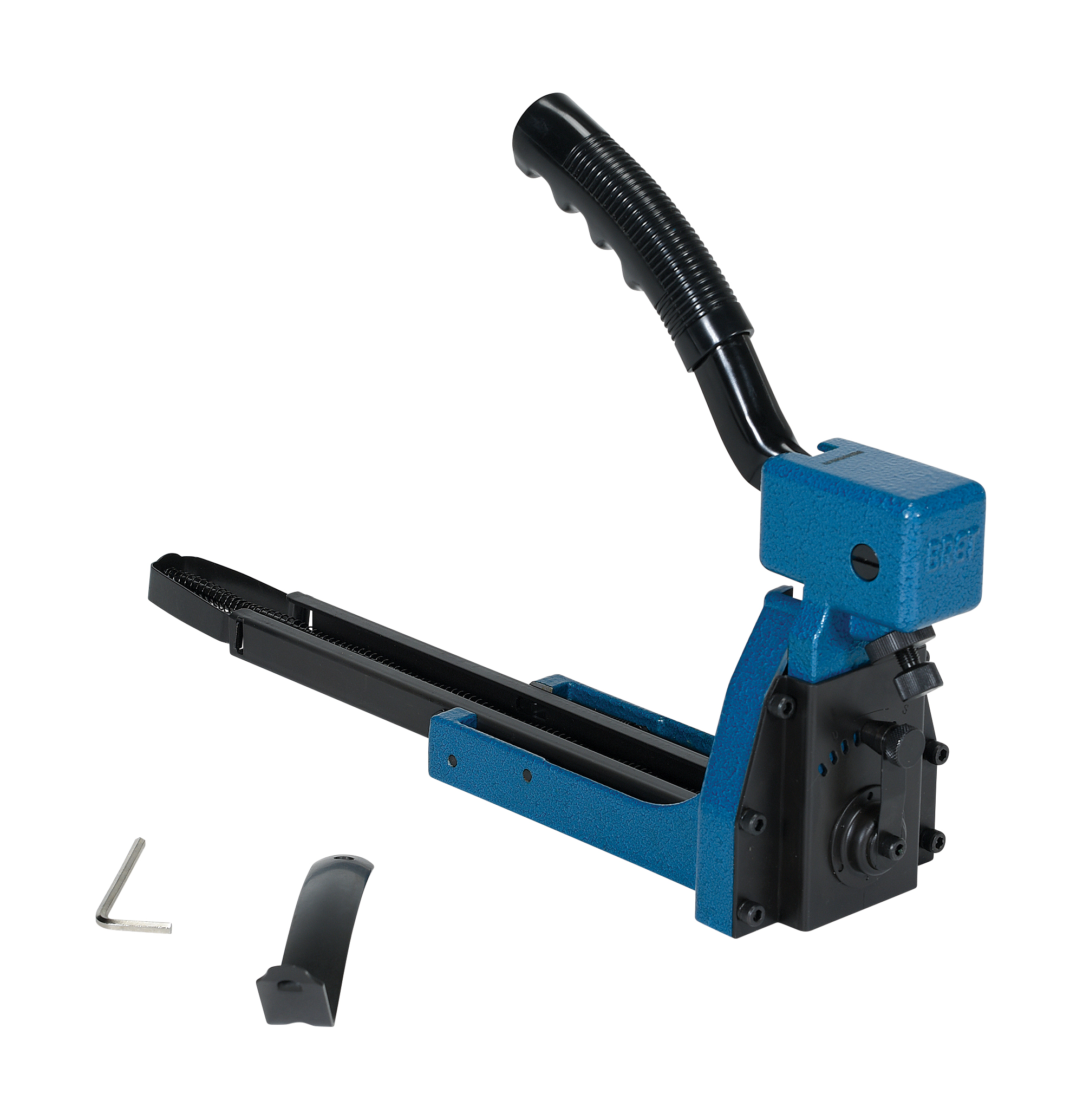 Agrafeuse manuelle pour carton/boîte, taille 5/8 pouces, bleu/noir