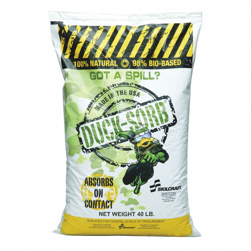 Loose Sorbent, 18 19/64 gal, 40 lb Weight, Bag, Not Scented