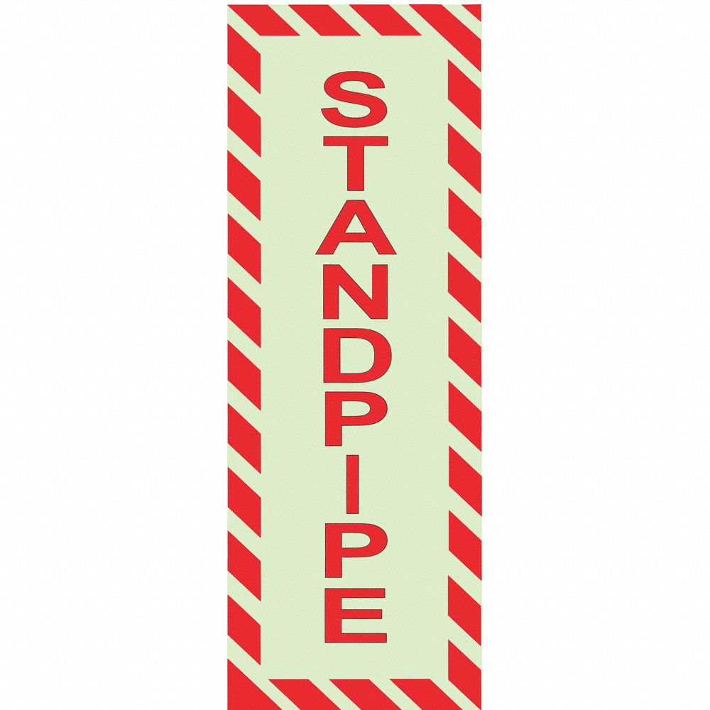 Adhesive Label, Non-Reflective, Glow In The Dark, Green