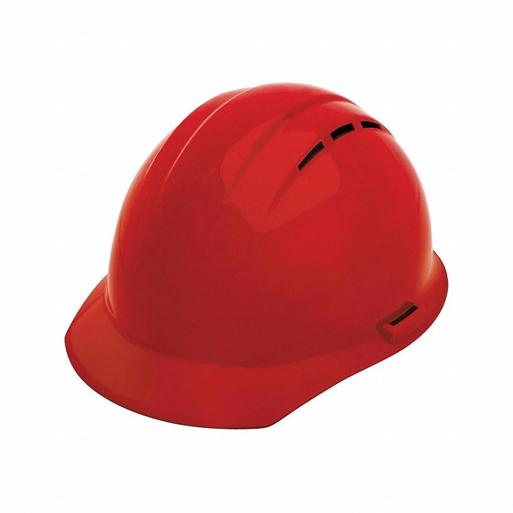 Safety Helmet, Red, No Graphics, Pinlock 4-Point, Polyethylene, Ability One