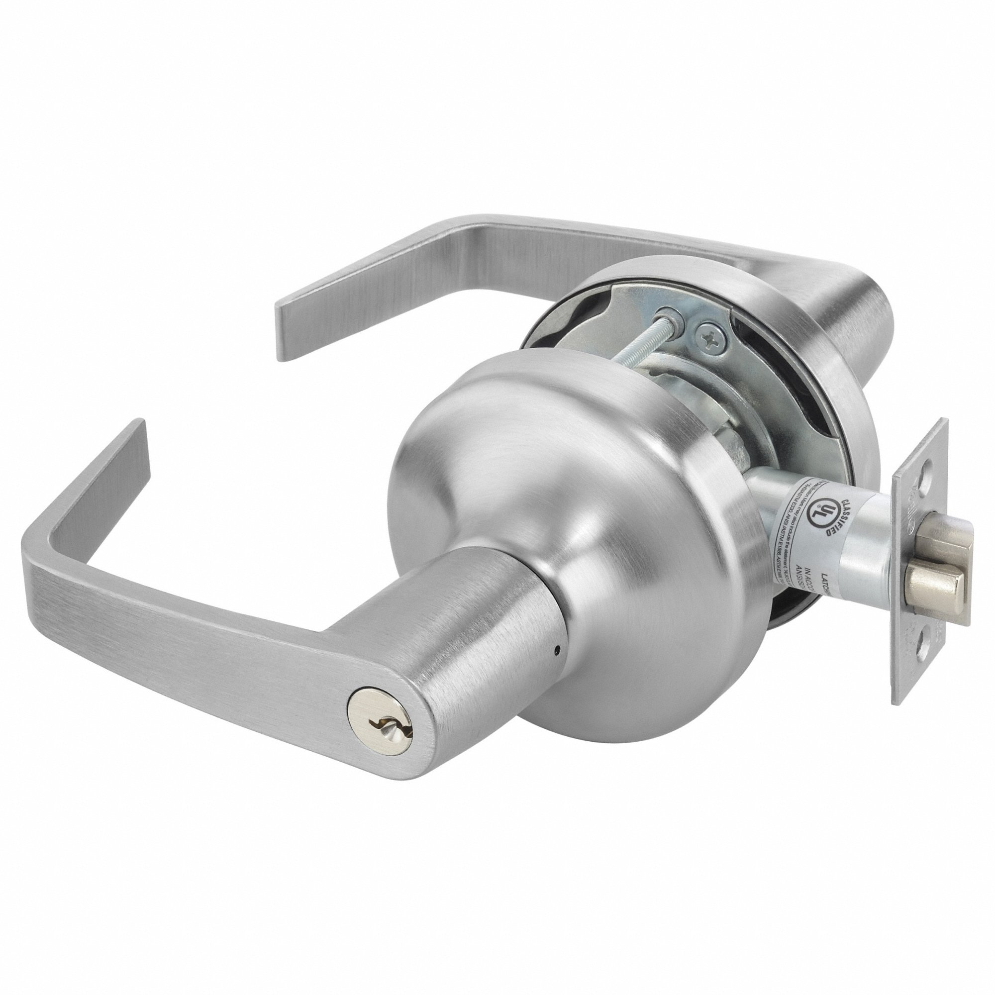 YALE 4705LN MO 626 SCH C Door Lever Lockset, Grade 1, Satin Chrome | CV3XDR 56HJ96