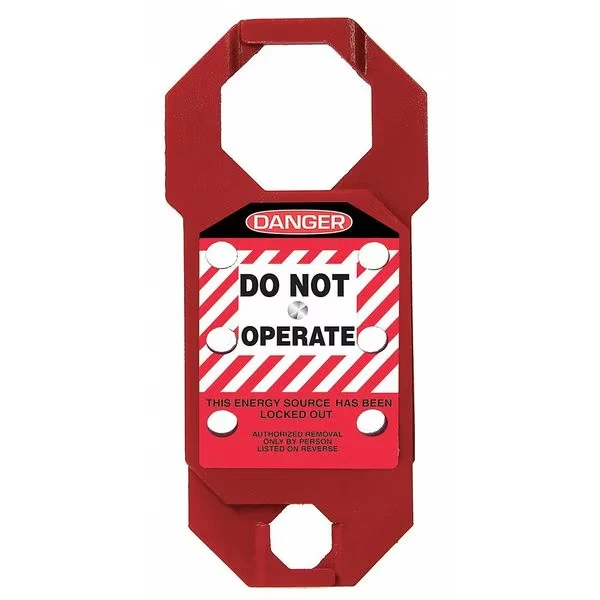 Lockout Hasp, Dual End, 6 Lock, 7 Inch L