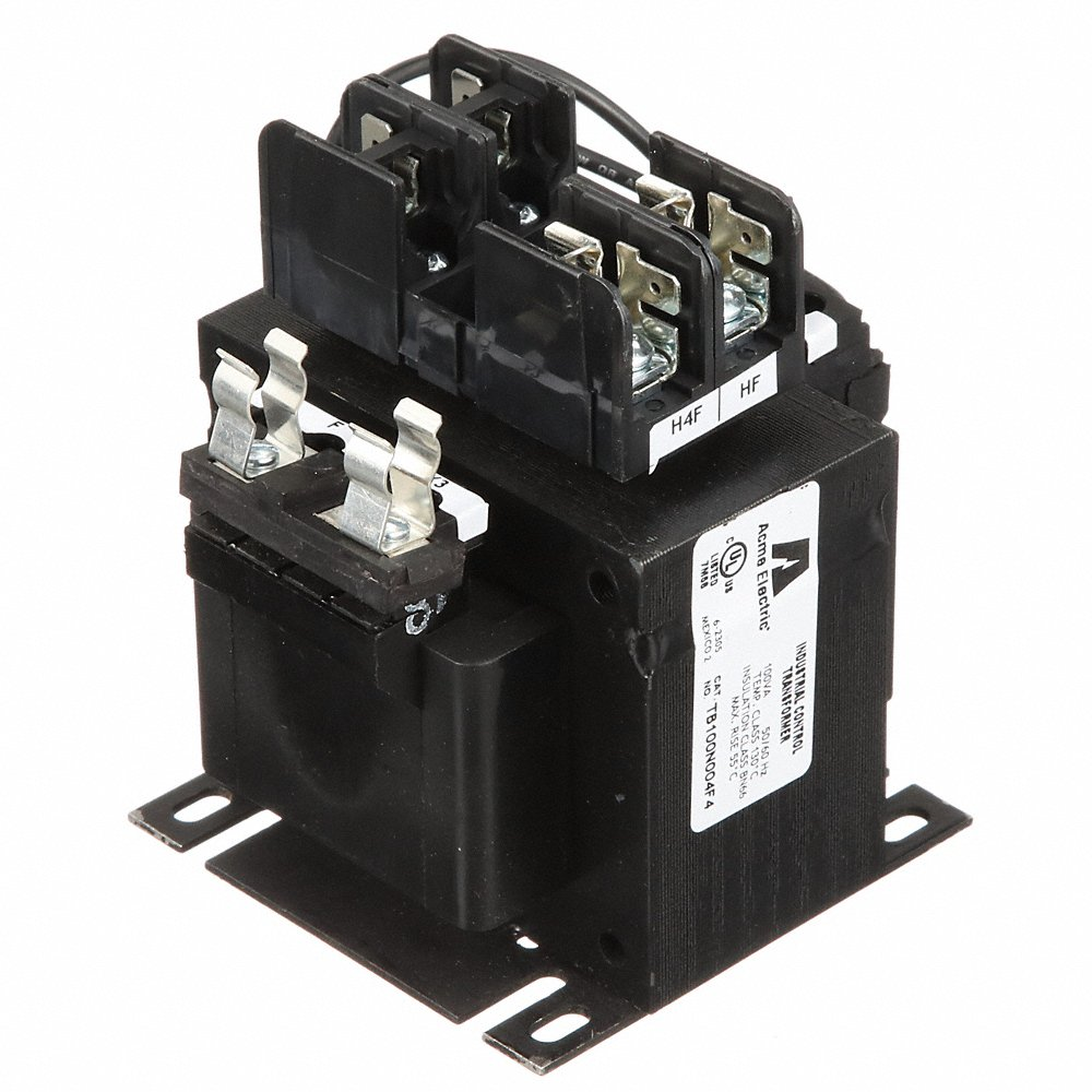 ACME ELECTRIC TB100N004F4 Control Transformer, 208VAC/230VAC/460VAC, 115VAC/24VAC, Foot/Plate, 1, Cul | CN7ZYV 491W77