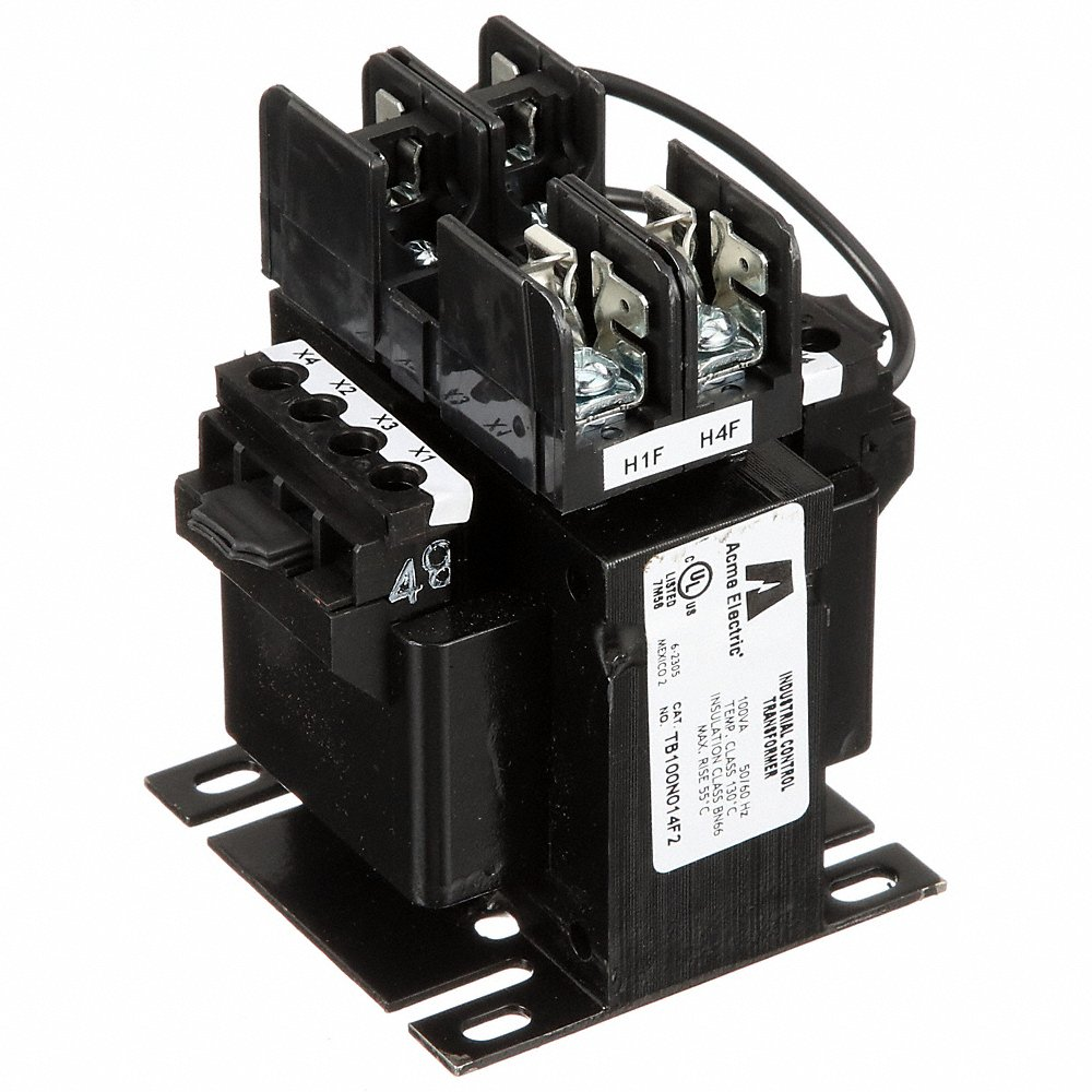 ACME ELECTRIC TB100N014F2 Control Transformer, 240VAC/480VAC, 120VAC/240VAC, Foot/Plate, Control Transformer | CN8AHV 491Y15