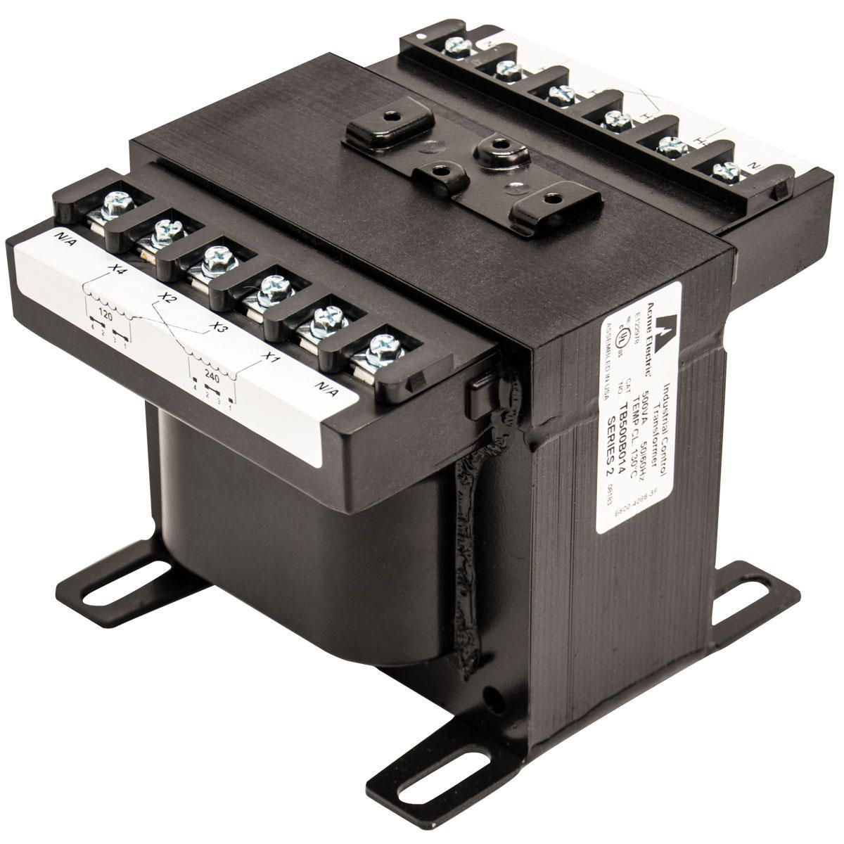 ACME ELECTRIC TB750B004F4 Industrial Control Transformer, 0.750 kVA, 2 Pole Primary Block | CD7JAQ