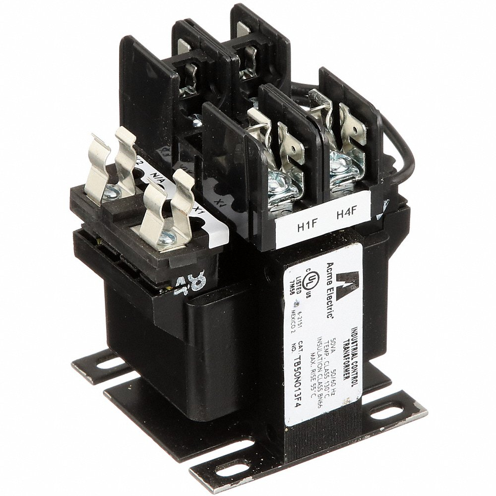 ACME ELECTRIC TB50N013F4 Control Transformer, 240VAC/480VAC, 24VAC, Foot/Plate, Control Transformer, 1, Cul | CN8ADN 491Y98