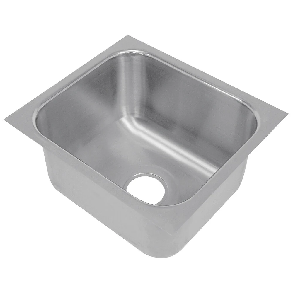 ADVANCE TABCO 1620A-14A Sink, Undermount, 1-Cpt., 16 X 20 F-To-B X 14 Inch D, 3-1/2 Inch Drain Opening | CD7NDX