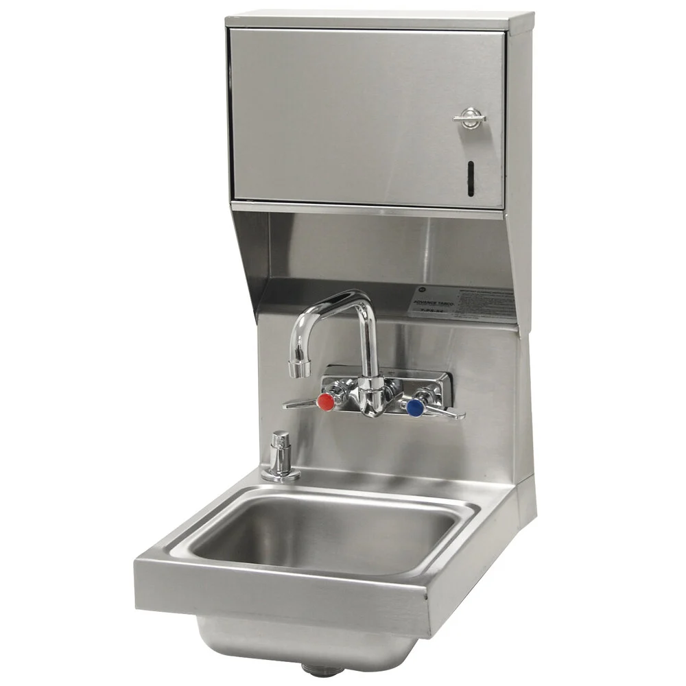 ADVANCE TABCO 7-PS-84 Hand Sink, Wall Mounted, 9 X 9 Inch F-To-B X 5 Inch D Bowl | CD7NMT
