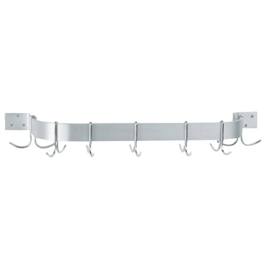 ADVANCE TABCO ALW-24 Pot Rack, Wall-Mounted, Single Bar, 24 Inch Long, 6 Plated Double Hooks | CD7PUC