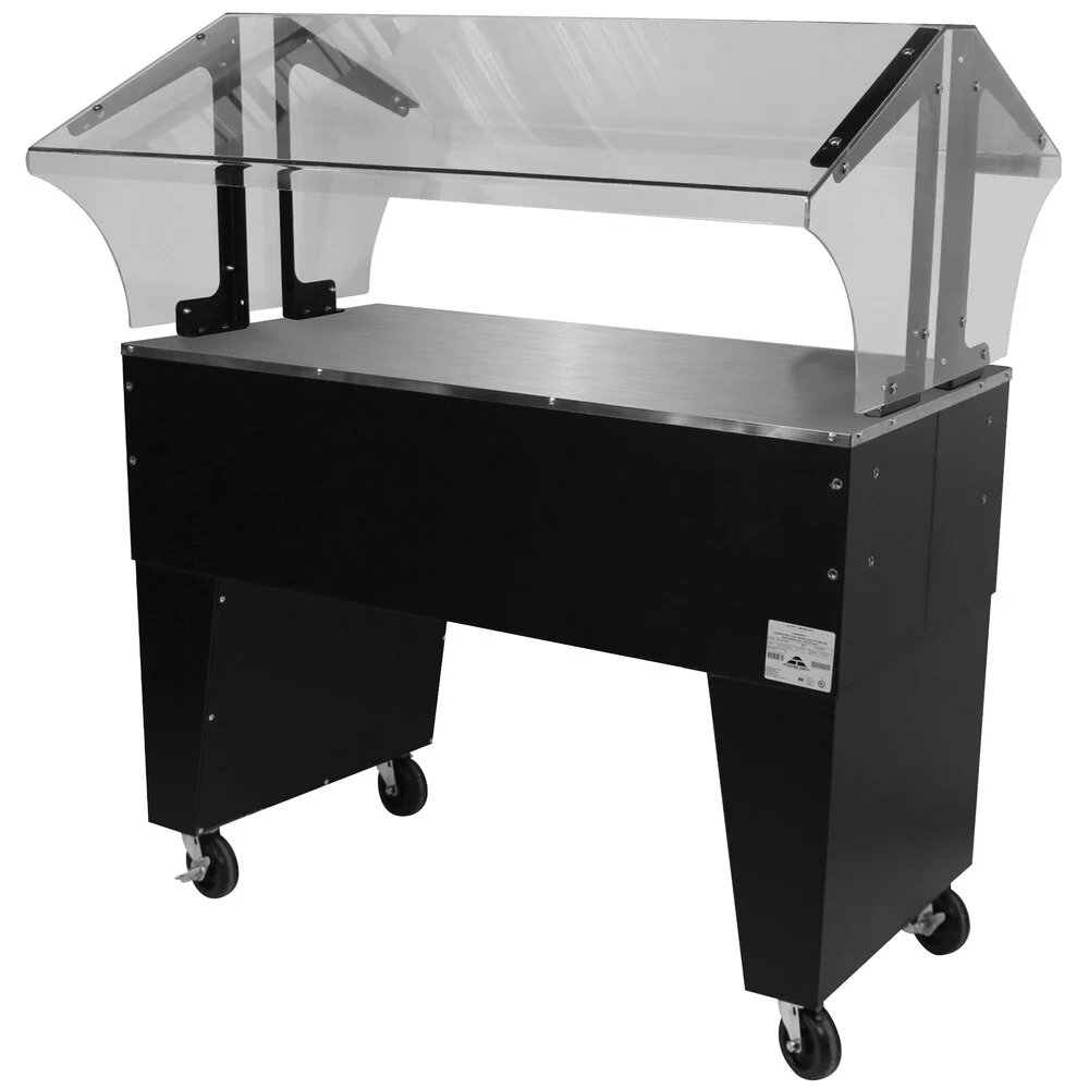Portable Solid Top Buffet Table, 47-1/8 X 35 X 53 Inch Size, Ss Solid Top