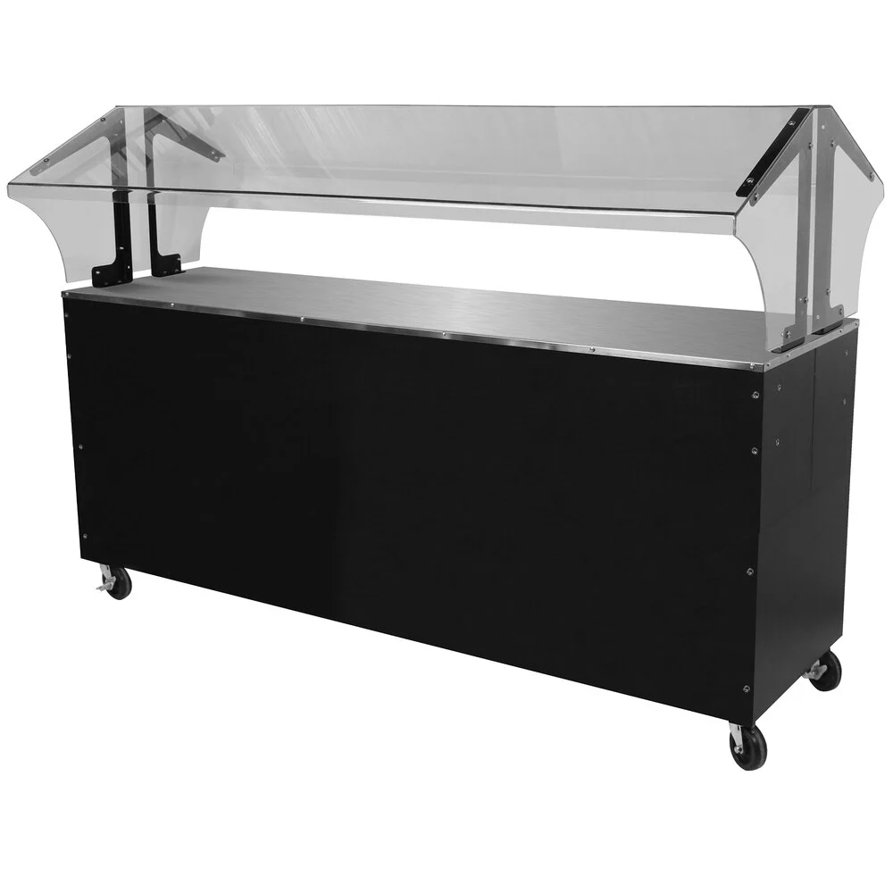 Portable Solid Top Buffet Table, 77-3/4 X 35 X 53 Inch Size, Ss Solid Top