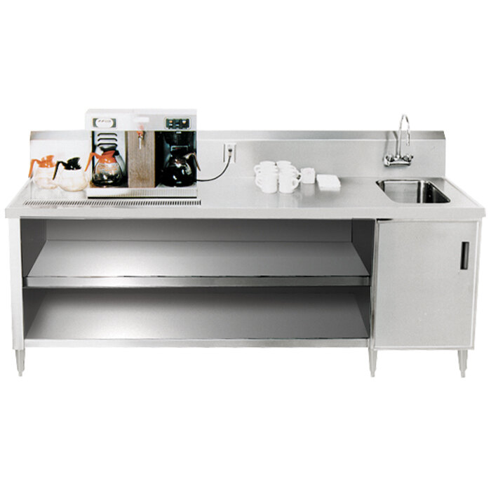 ADVANCE TABCO BEV-30-120R Beverage Table, 120 Inch W, With 14 X 16 X 12 Inch D Sink | CD7PWZ