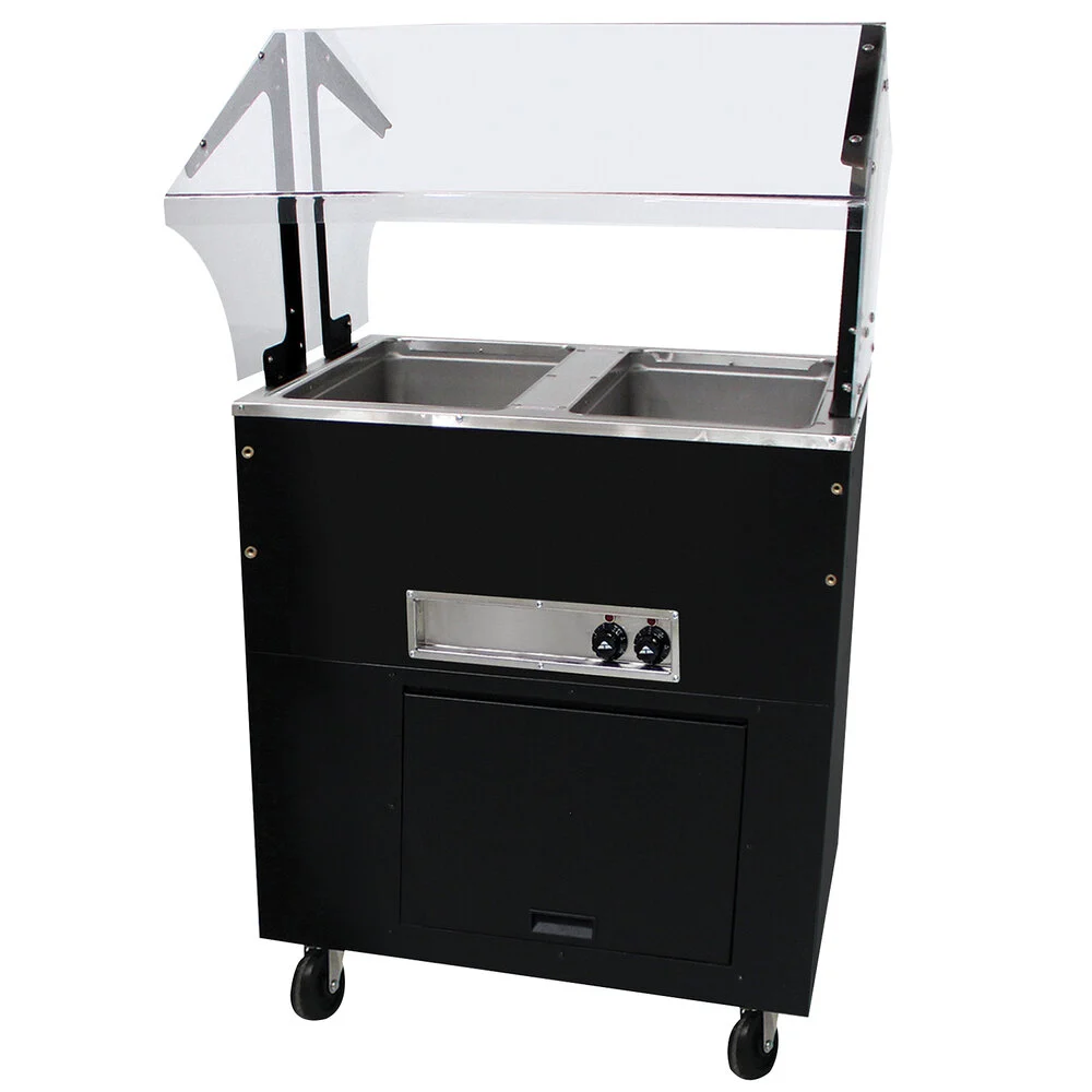 ADVANCE TABCO BSW2-120-B-SB Portable Hot Food Buffet Table, Electric, Ss Top, Two 12 X 20 Inch | CD7QAW