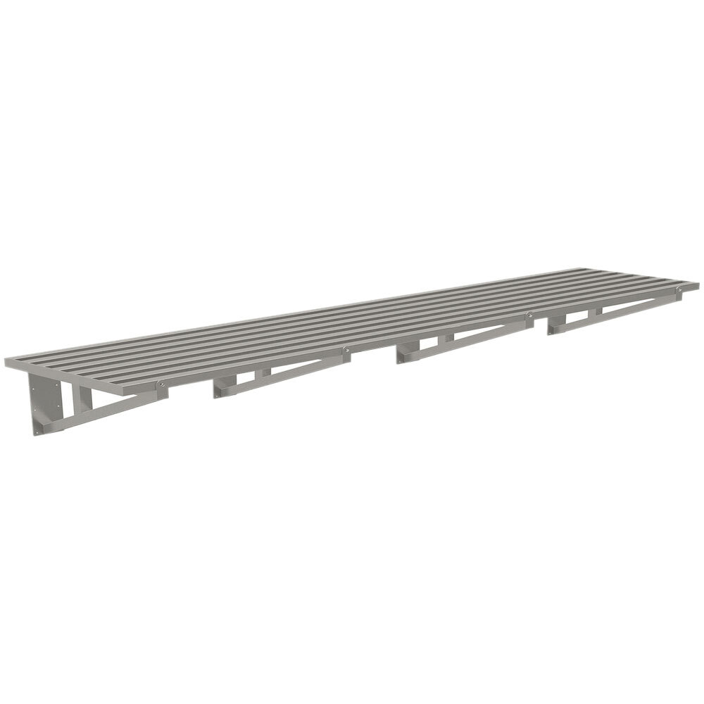 Slotted Wall Shelf, 144 X 21 Inch Size Ss