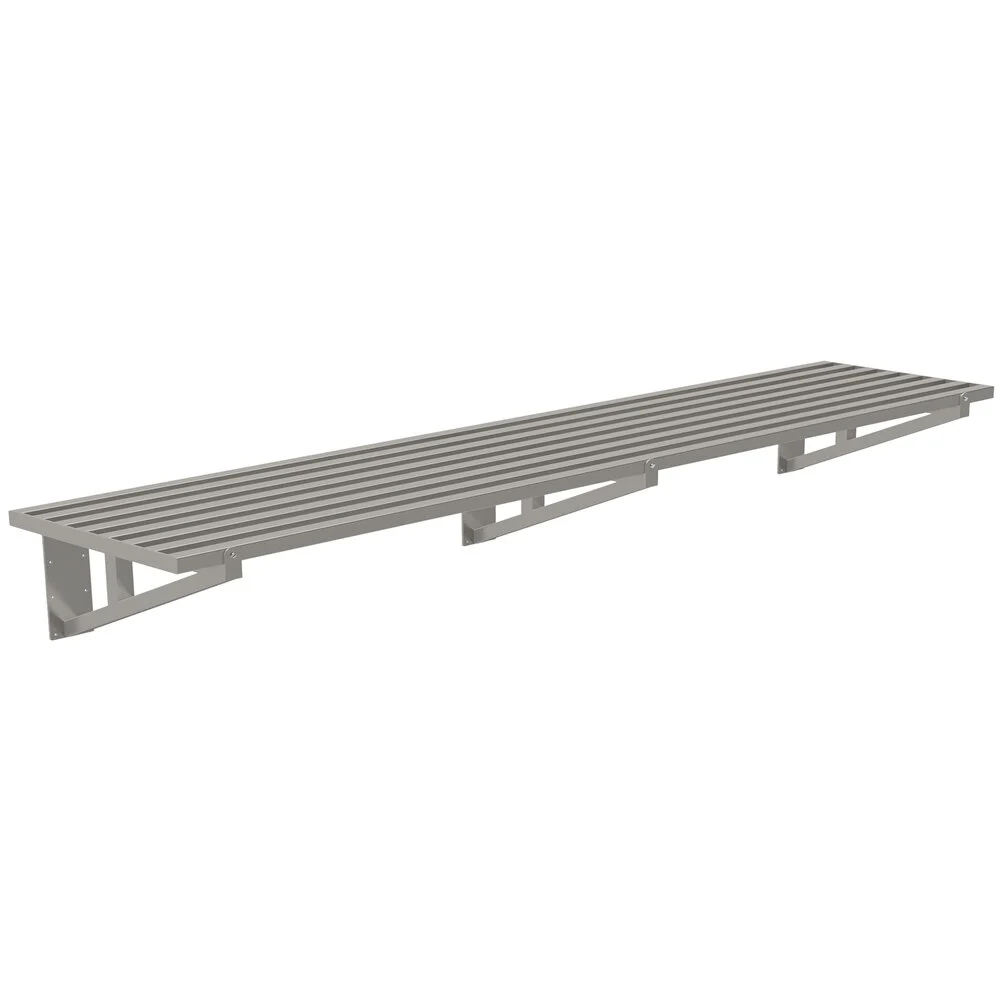 Slotted Wall Shelf, 96 X 21 Inch Size Ss