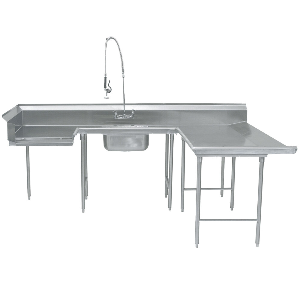 ADVANCE TABCO DTS-U30-108R Dishtable, Soiled, U-Shaped, R-L, 59 X 108 X 108 Inch With Landing | CD7RVU