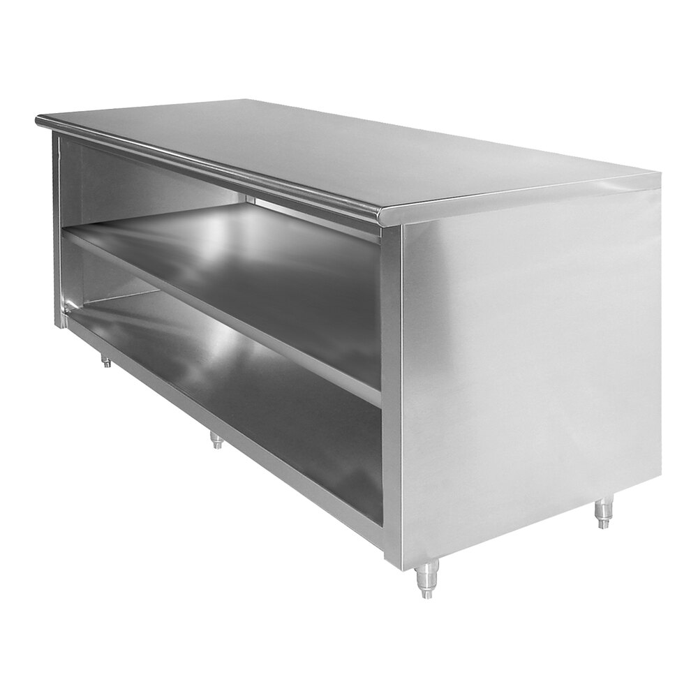 ADVANCE TABCO EB-SS-3012M Work Table, 144 X 30 Inch Size With Midshelf, 14 Ga 304 Ss Top | CD7RYD