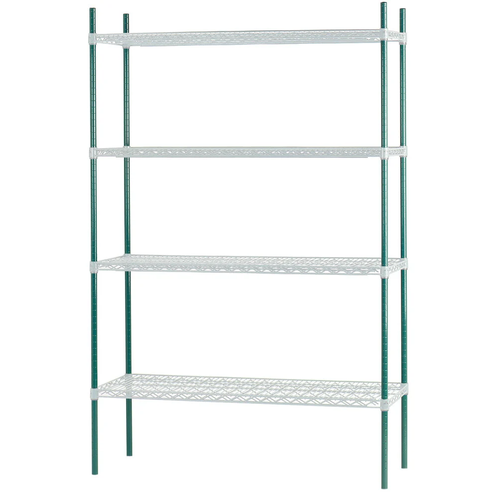 Special Value Wire Shelving Post, 14 Inch Size, Green Epoxy Coated