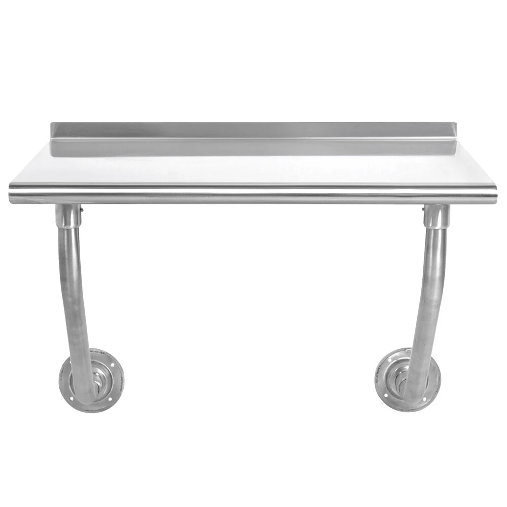 ADVANCE TABCO FSS-W-243 Table, Wall-Mount, 36 X 24 Inch Size 14 Ga 304 Ss Top, Front Rolled Edge | CD7UNB