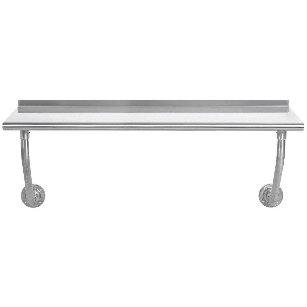 ADVANCE TABCO FSS-W-245 Table, Wall-Mount, 60 X 24 Inch Size 14 Ga 304 Ss Top, Front Rolled Edge | CD7UND