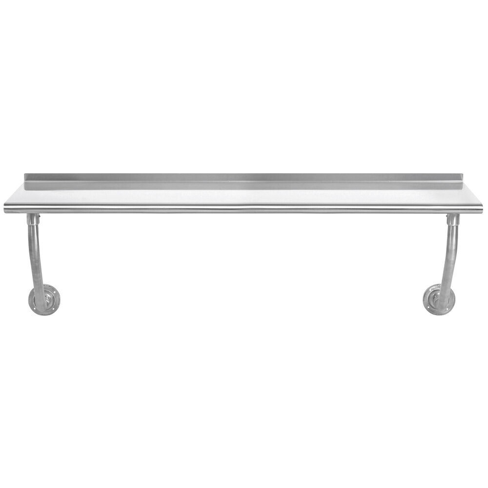 ADVANCE TABCO FSS-W-246 Table, Wall-Mount, 72 X 24 Inch Size 14 Ga 304 Ss Top, Front Rolled Edge | CD7UNE