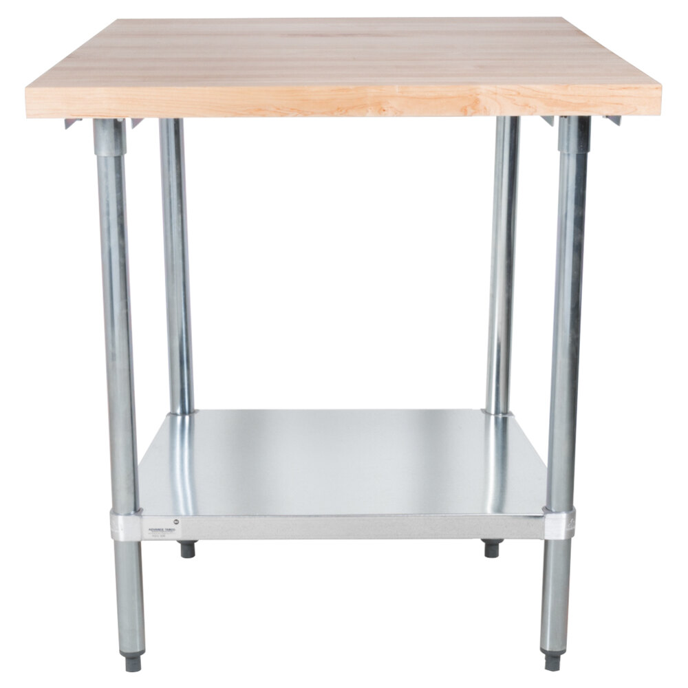 ADVANCE TABCO H2G-243 Maple Top Work Table, 36 X 24 Inch Size 1-3/4 Inch Laminated Wood Top | CD7UYK