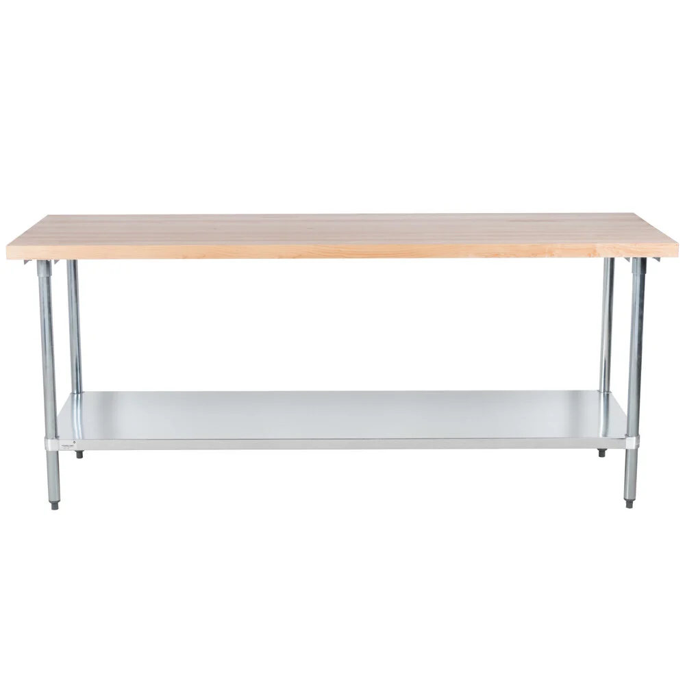 ADVANCE TABCO H2G-247 Maple Top Work Table, 84 X 24 Inch Size 1-3/4 Inch Laminated Wood Top | CD7UYP