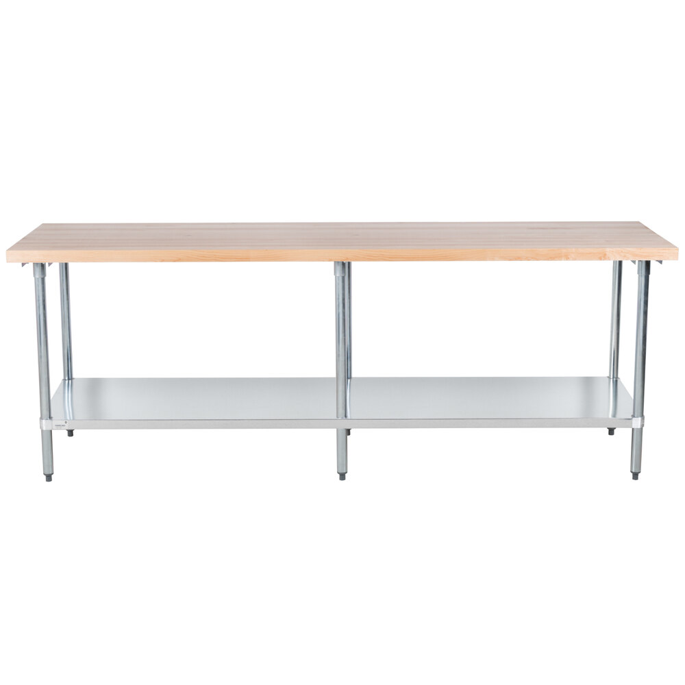 ADVANCE TABCO H2G-248 Maple Top Work Table, 96 X 24 Inch Size 1-3/4 Inch Laminated Wood Top | CD7UYQ