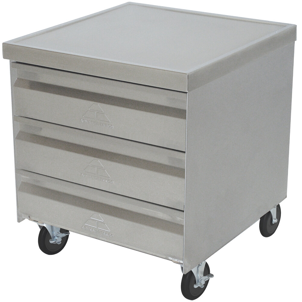 ADVANCE TABCO MDC-4-2020 Mobile Drawer Cabinet, 25-1/4 X 25-3/4 X 36-3/8 Inch Size, 4 Drawer Tier | CD7WHD