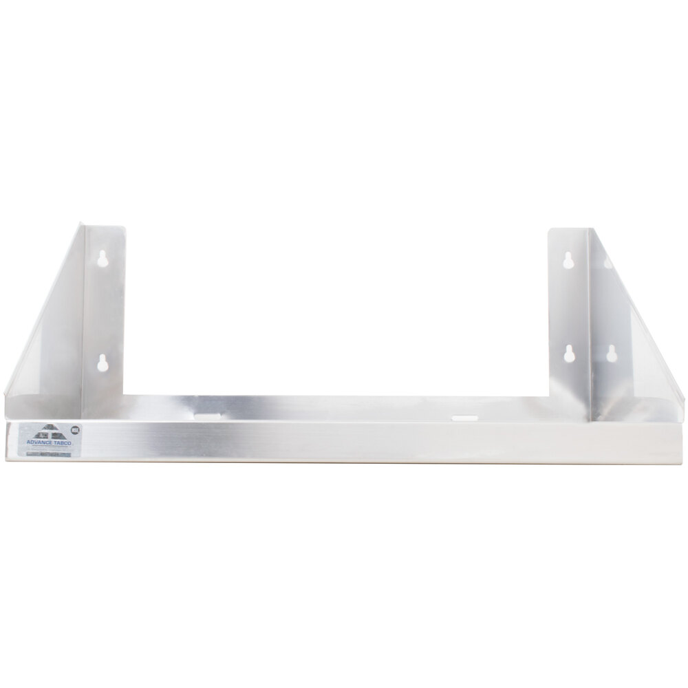ADVANCE TABCO MS-24-36 Microwave Shelf, Wall-Mounted, 36 X 24 Inch Size SS, Nsf | CD7WJW