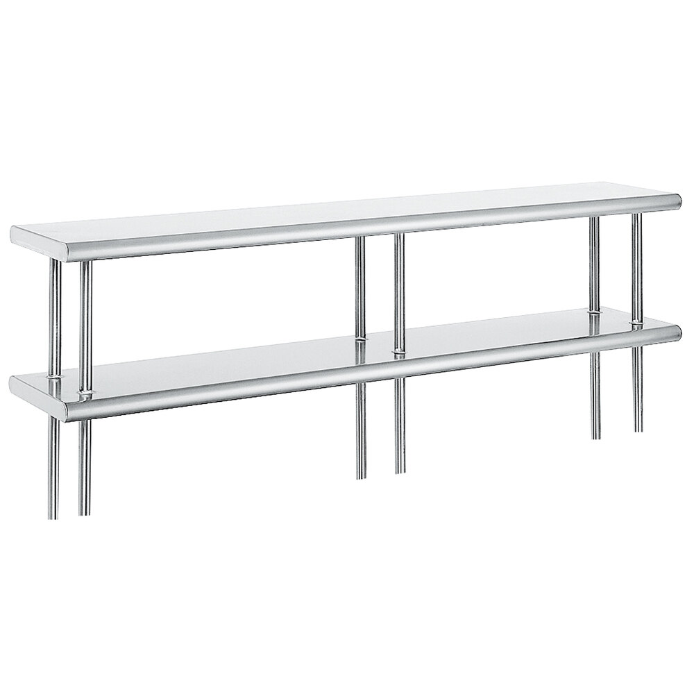 ADVANCE TABCO ODS-15-108 Overshelf, Table Mounted, Double, 108 X 15 Inch, 18 Ga 430 Ss | CD7WUK