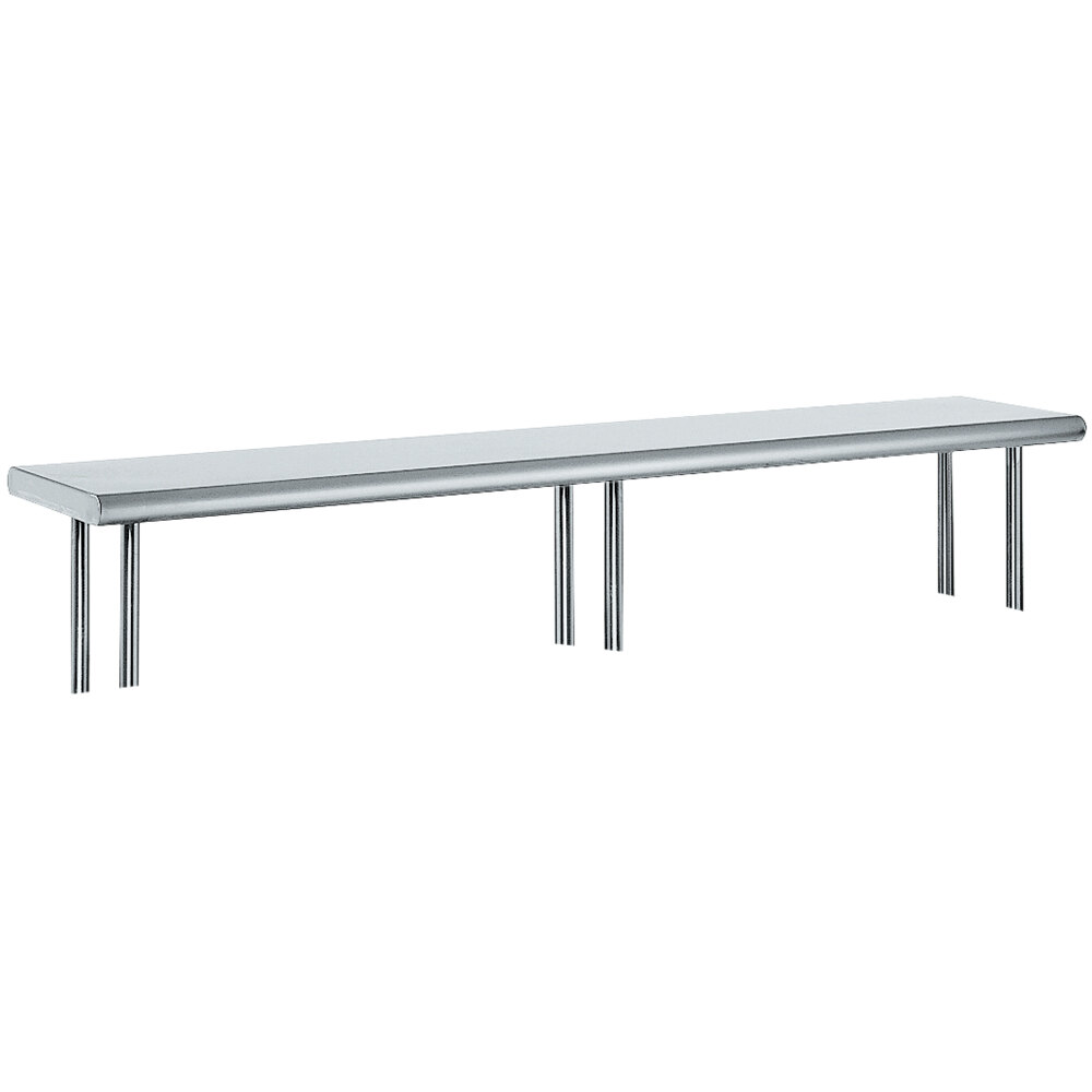 ADVANCE TABCO OTS-12-120 Overshelf, Table Mounted, Single, 120 X 12 Inch, 18 Ga 430 Ss | CD7WVL