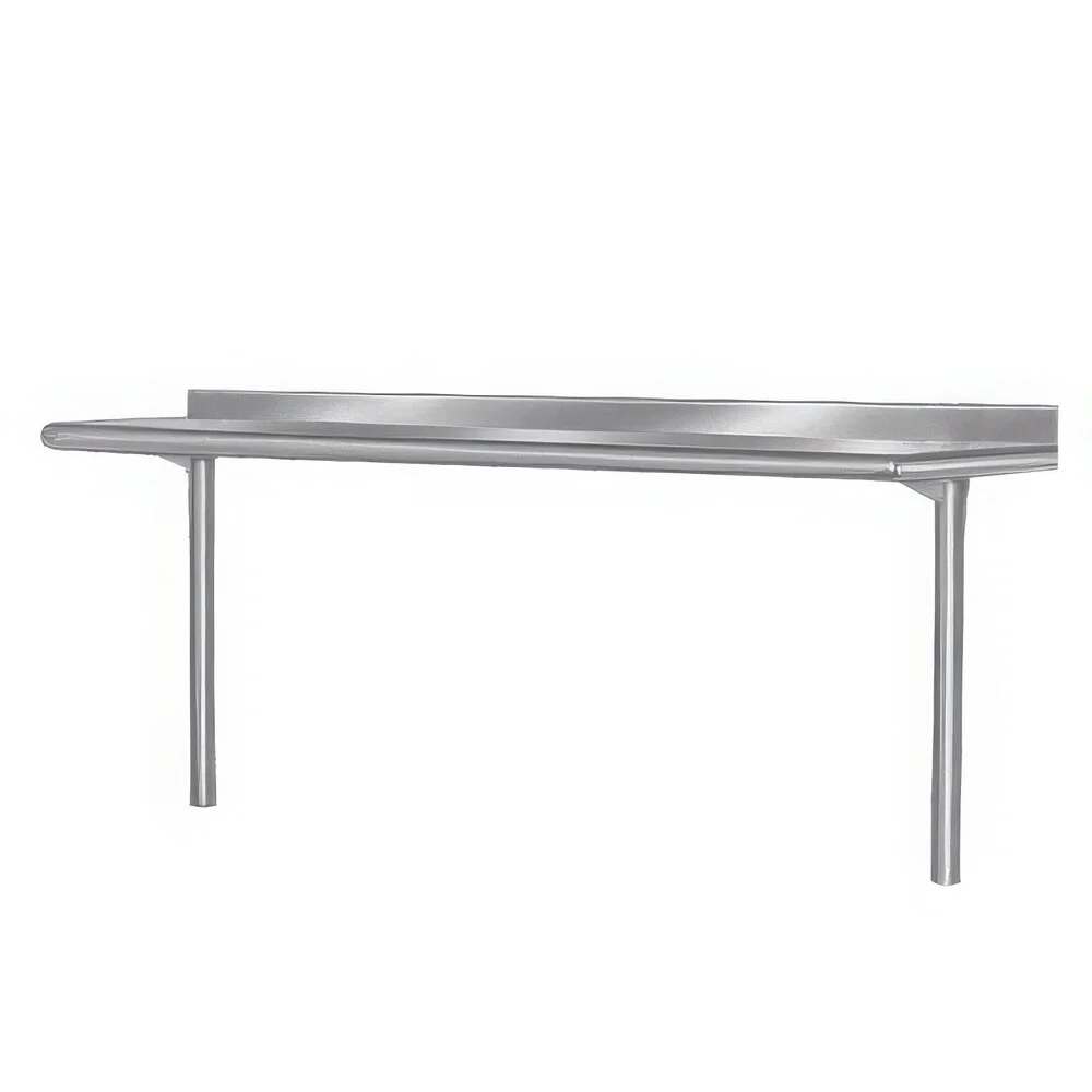 ADVANCE TABCO PT-12R-60 Overshelf, Table Mounted, Single, 60 X 12 Inch, Ss, Rear Mounted | CD7XWQ