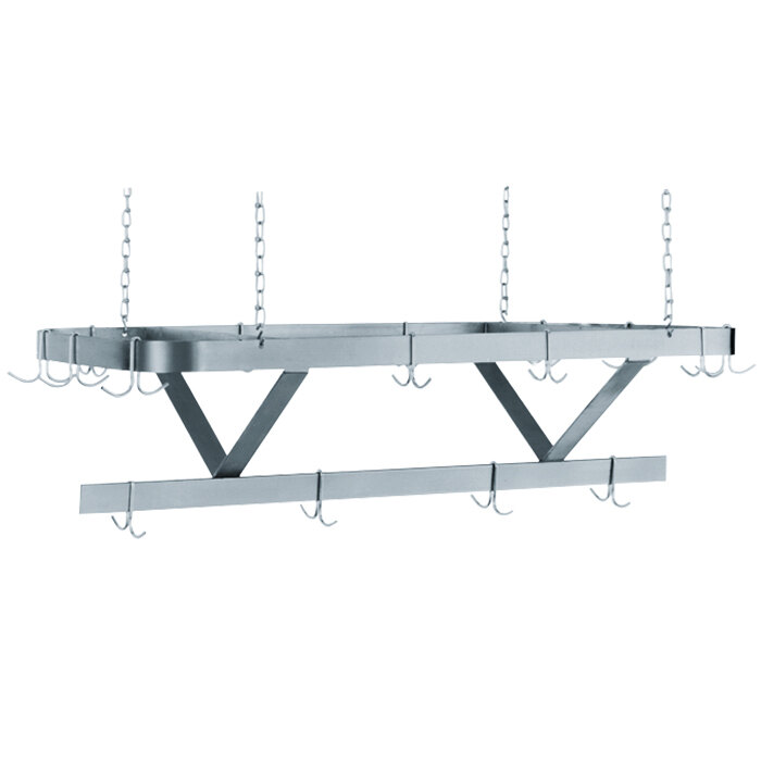 ADVANCE TABCO SC-48 Pot Rack, Ceiling Hung, Triple Bar, 48 X 22 Inch Size Ss | CD7YDB