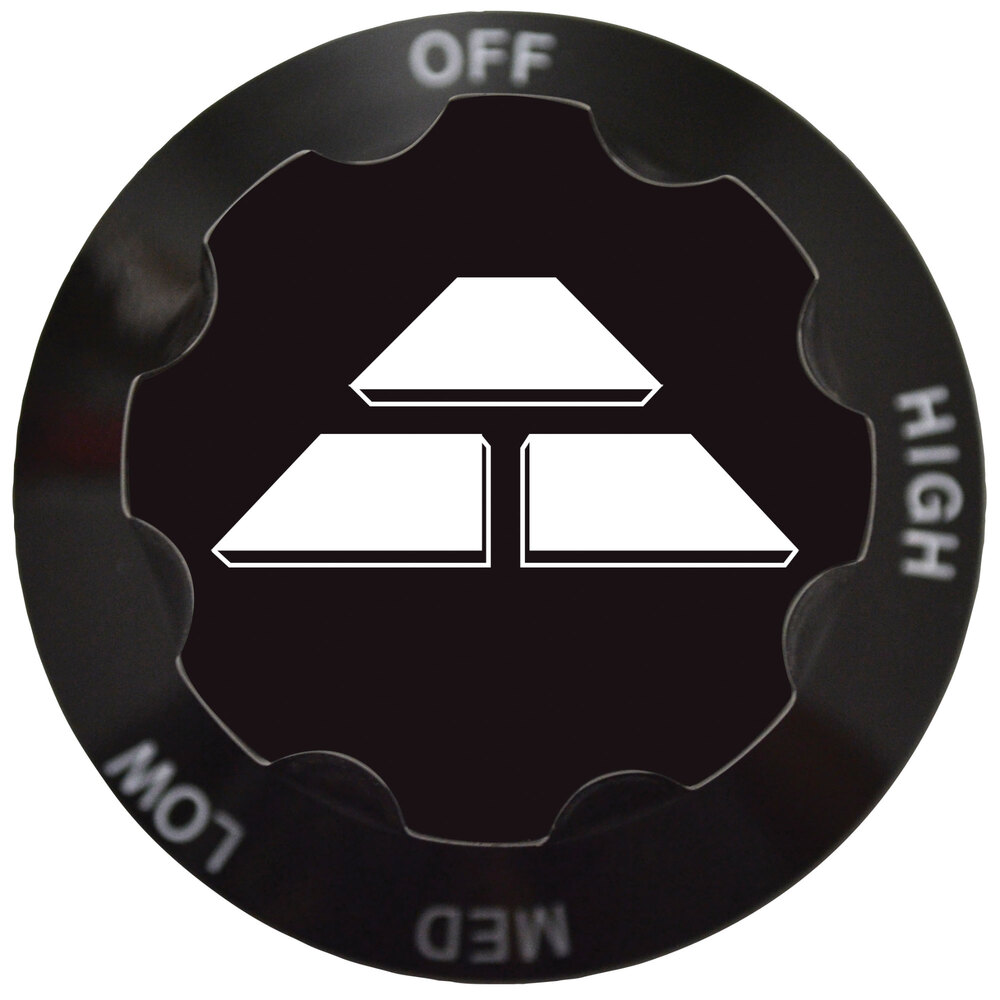 ADVANCE TABCO SU-P-202 Replacement Gas Knob, Black | CD7YXW