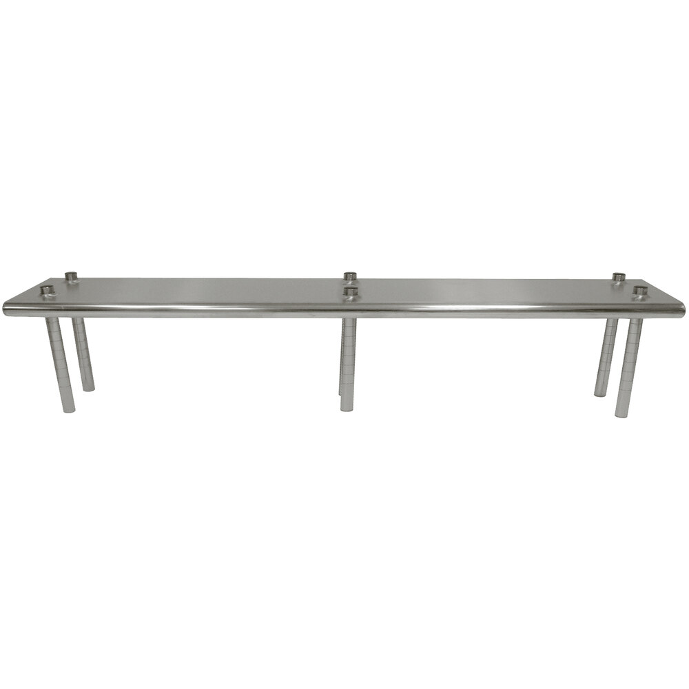 ADVANCE TABCO TS-12-120 Overshelf, Table Mounted, Single, 120 X 12 Inch, 18 Ga 430 Ss | CD8AMF