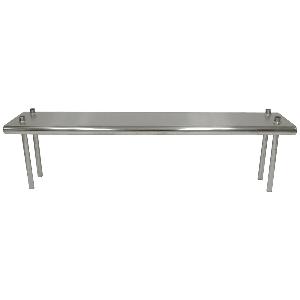 ADVANCE TABCO TS-12-48 Overshelf, Table Mounted, Single, 48 X 12 Inch, 18 Ga 430 Ss | CD8AMP