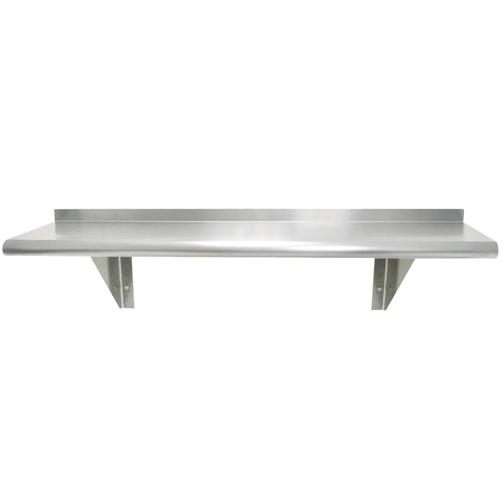 ADVANCE TABCO WS-10-132-16 Shelf, Wall-Mounted, 132 X 10 Inch Size, 1-5/8 Inch Fe, 16/304 Satin Finish Ss | CD8BVL