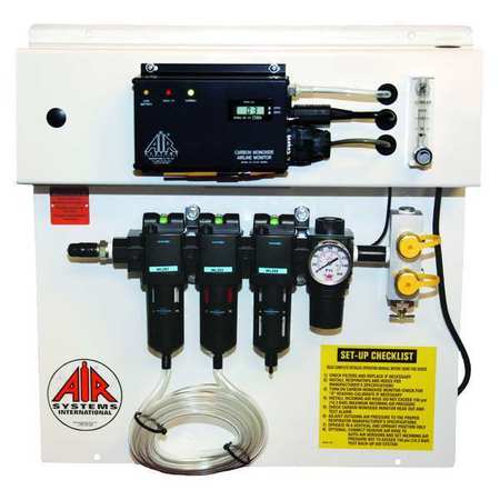 Breathing Air Panel, With Intrinsically Safe CO Monitor, 30 CFM, 48 CFM Flow, 2 Coupling
